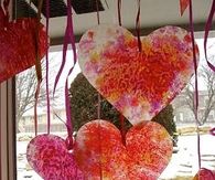 Stained glass hearts