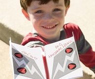 Paper airplane card