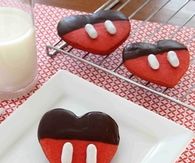 Mickeys chocolate dipped valentine cookies