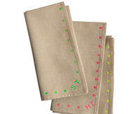 Painted linen napkins