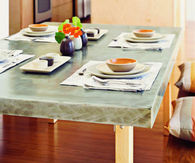 Galvanized metal table