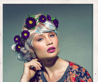 Colorful hipster flower crown