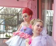 Cotton candy hair glam