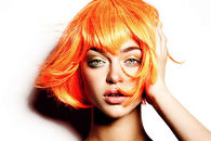 Brightly orange haircut