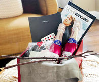 Romantic movie basket