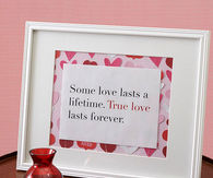 Framed valentine gift