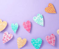 String of hearts garland