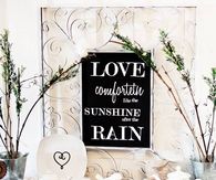 Framed love quote decoration