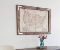 Vintage map wall art