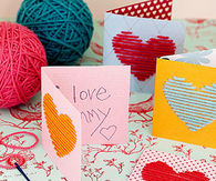 Yarn heart cards