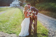 Perfect wedding kiss