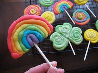 Rainbows and shamrock cookies