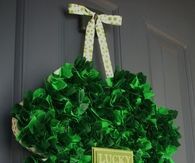 Fabric shamrock wreath