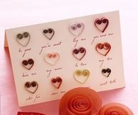 Quilled open hearts