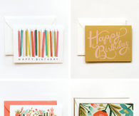 Riffled paper birthday cards
