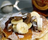 Chocolate banana pancakes