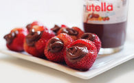 Chocolate filled strawberries