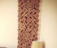 Cedar log wall hanging