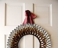 Metallic spoon wreath