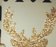 Glitter deer head silhouette