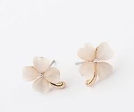 Fashion Four Leaf Clover Eye Stud Earrings
