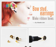 Bow Stud Earrings - Make Ribbon Bows