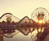 Roller coaster by the water