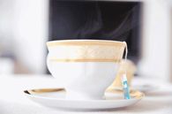 Steaming cup of tea