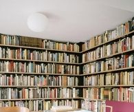 Floor to ceiling bookshelves