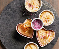 Lavender lemon pudding cakes
