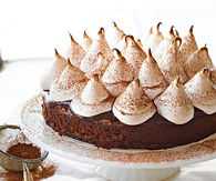 Hot cocoa brownie cake