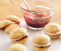 Mini raspberry and white chocolate whoopie pies