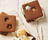 White chocolate and jam smores