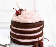 Chocolate cherry stack cake