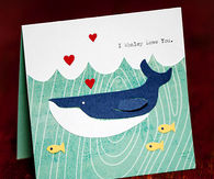 Aquatic valentines day card