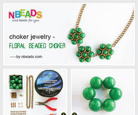 Choker Jewelry - Floral Beaded Choker