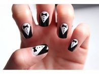 Black tie optional nails