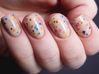 Confetti pattern nails