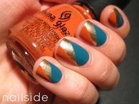 Fall color nails
