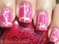 Pink shatter nails
