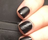Matte black nails