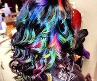 Hair Colored with Hair Chalk