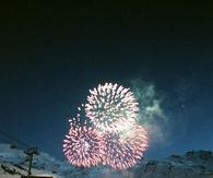 Fireworks in the snow