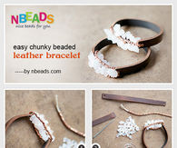 Easy Chunky Beaded Leather Bracelet