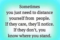 sometimes you need distance