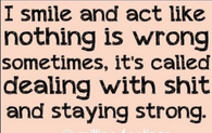 staying strong