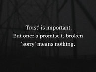 Trust is important