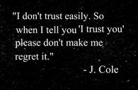 I dont trust easily