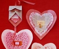 Paper heart wrappings