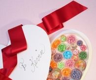 Heart shaped candy box